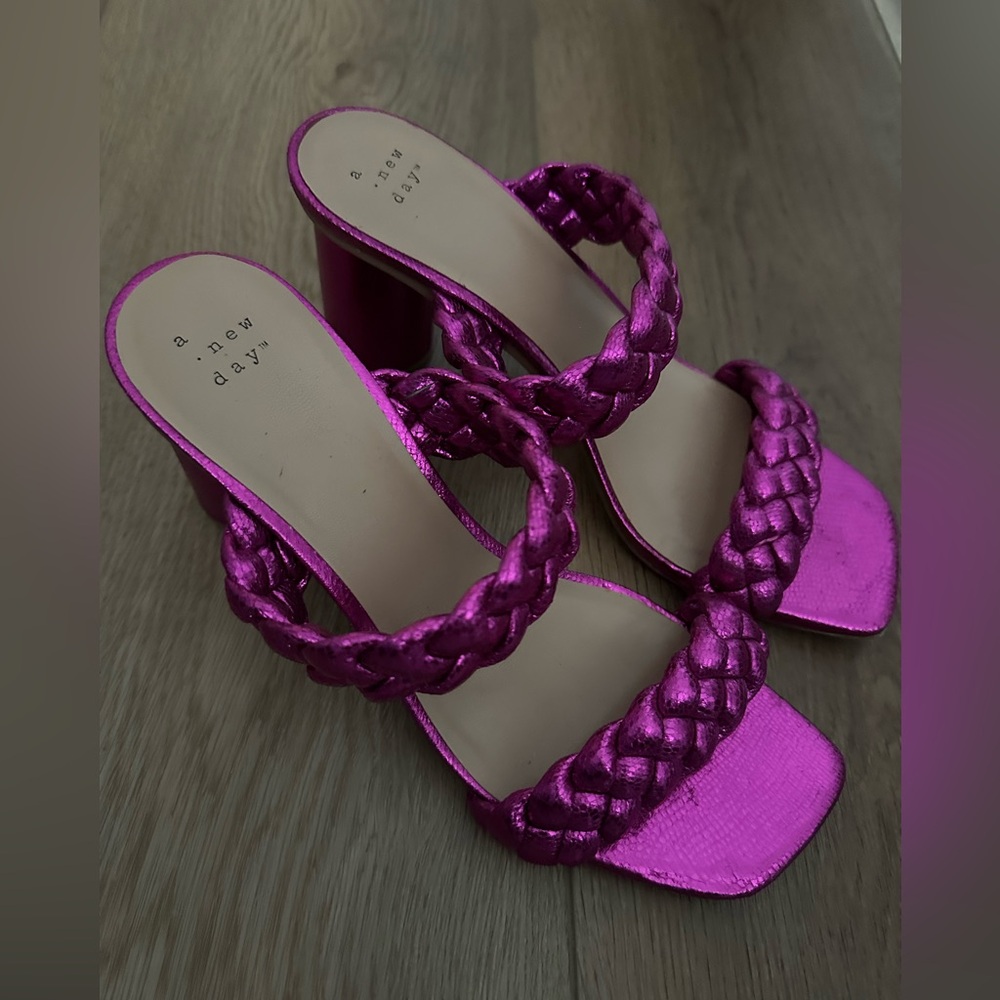Women's Pink a new day Braided Sandals size 10 nwot - Picture 2 of 8